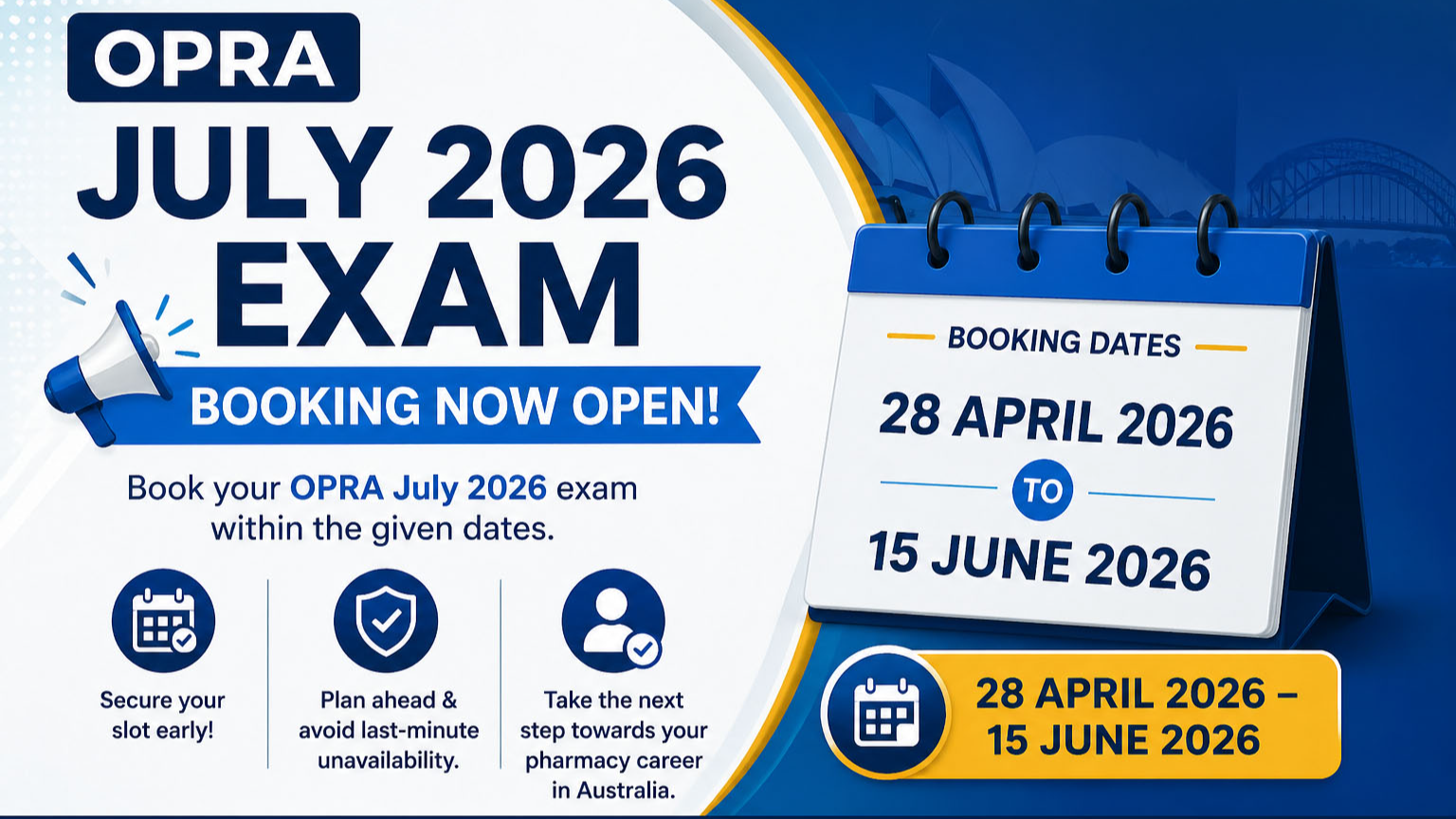 OPRA July 2026 Exam – Booking Now Open