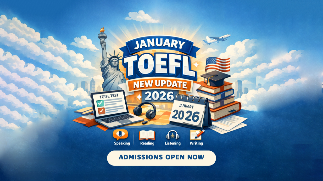 From January 21, 2026, the TOEFL iBT introduces key changes like multistage adaptive testing, and a revised scoring approach.